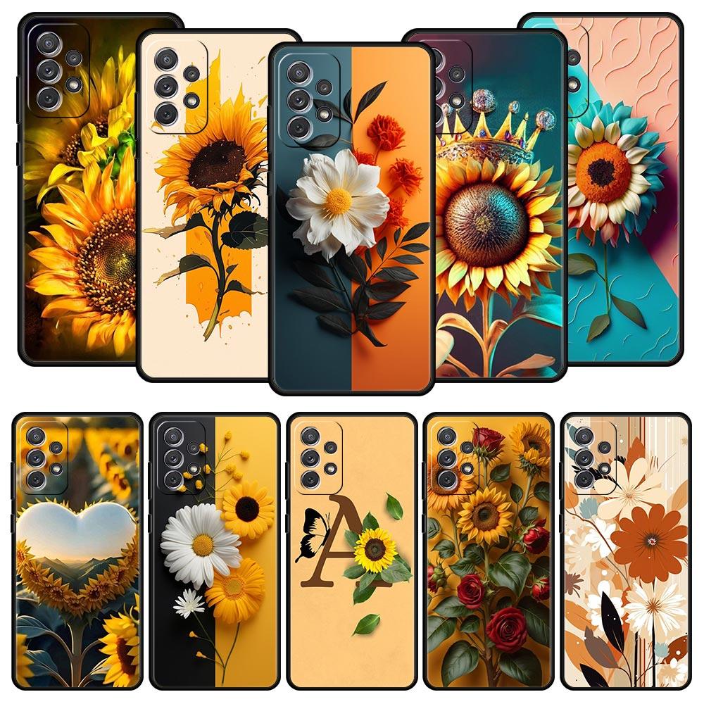 Sunflower Phone Case For Samsung Galaxy A17 A07 A55 A35 A25 A15 A05s A33 5G A31 A23 A21s A13 A41 A73 A53 A51 A71 A03s S10 Cover