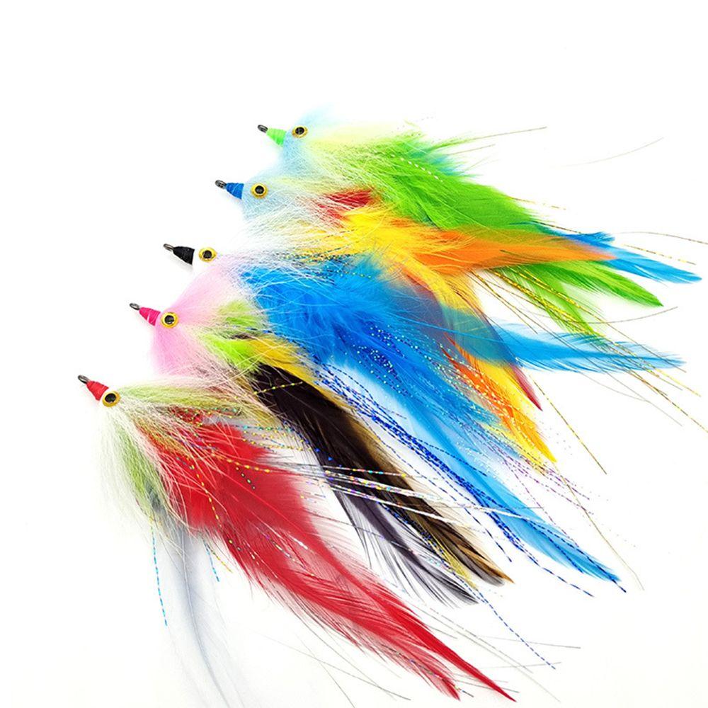 Colorful Ribbon Fly Fish Tuna Lures Flash Line Squid Skirt Lure  Freshwater Saltwater