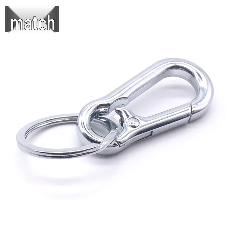 Men s Zinc Alloy Car Keychain: Simple Metal Ring Hook, Personalized Waist Hanging Gift серебряный