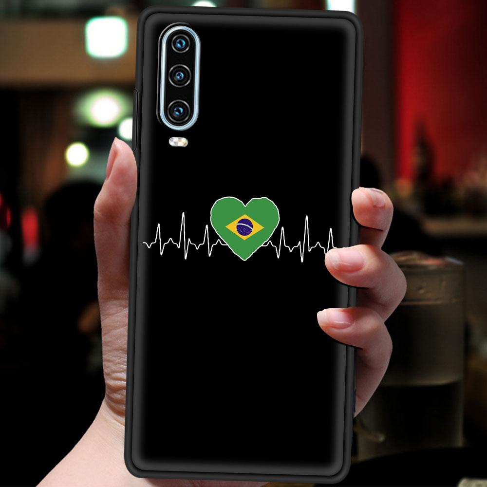 Brazil Brazilian Flag Football Phone Case For Huawei P30 Lite P50 Pro P20 P40 Lite E P Smart Z 2021 Y6 Y7 Y9 2019 Y6p Y9s Cover