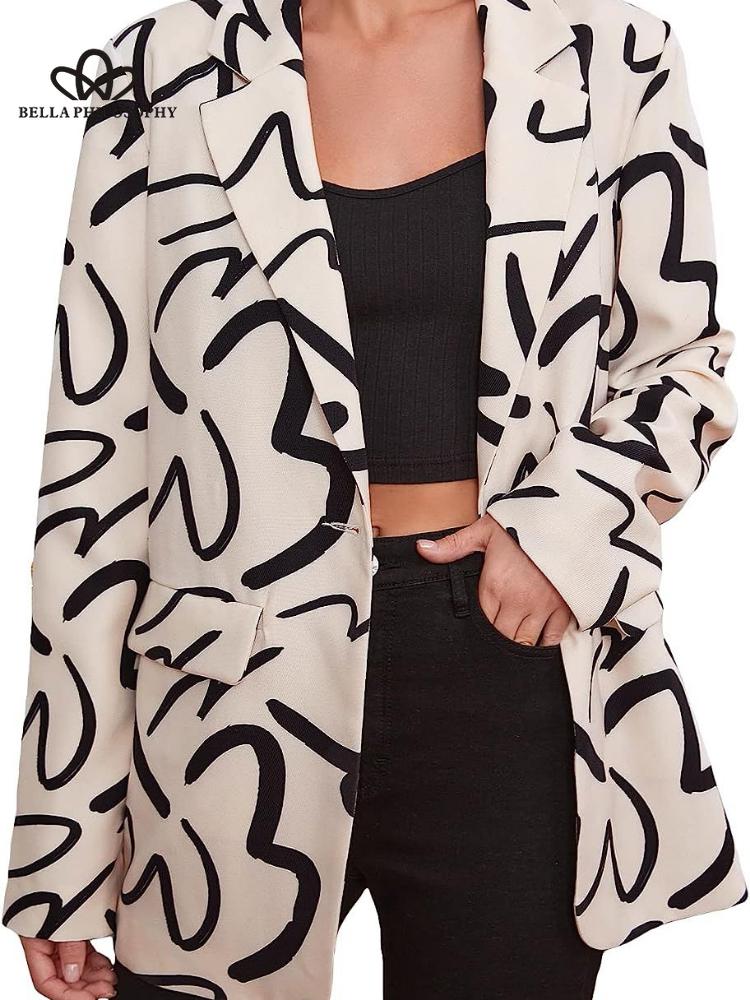 Women Fashion Jacket New Spring Autumn Elegant Leisure Solid Long Sleeved Blazers Fashion Luxury Loose Fit Women Clothing