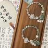 New Chinese Style Exquisite Lotus Leaf Lotus Bead Handmade Woven Rope Bracelet for Women's Fashion and High-end Jewelry