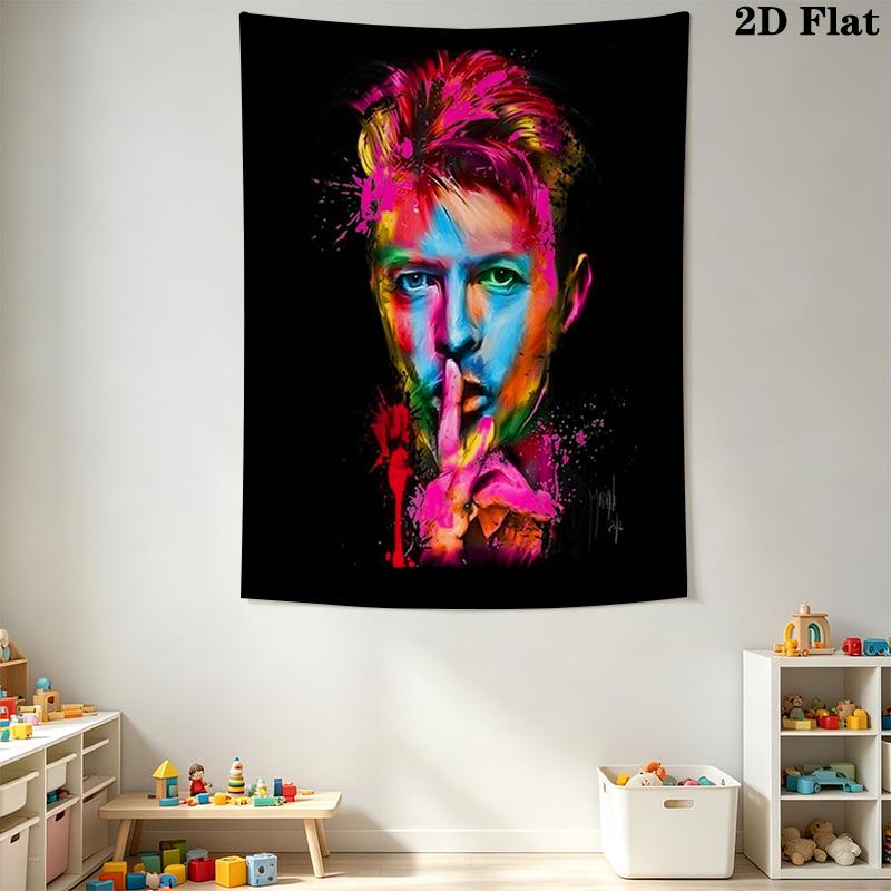David Bowie Wall Tapestry Art Tapestry Background Cloth Fashion Print Background Cloth Wall Decoration Atmospheric Background Cloth