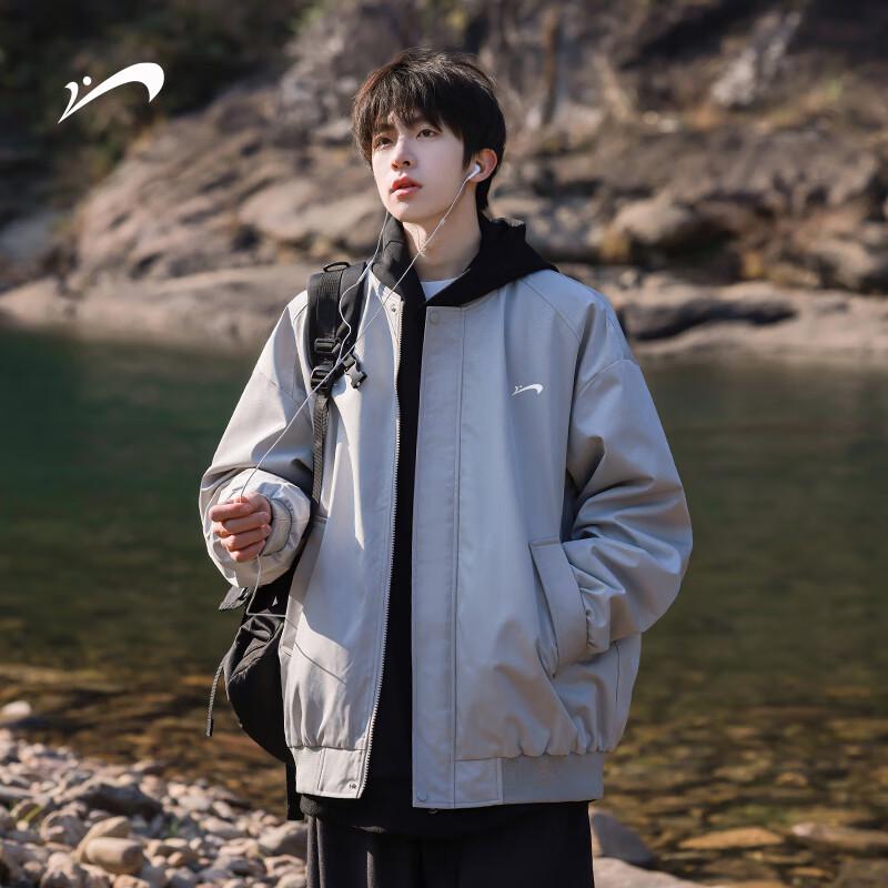 

Guirenniao Men s Solid Color Flight Bomber Jacket M