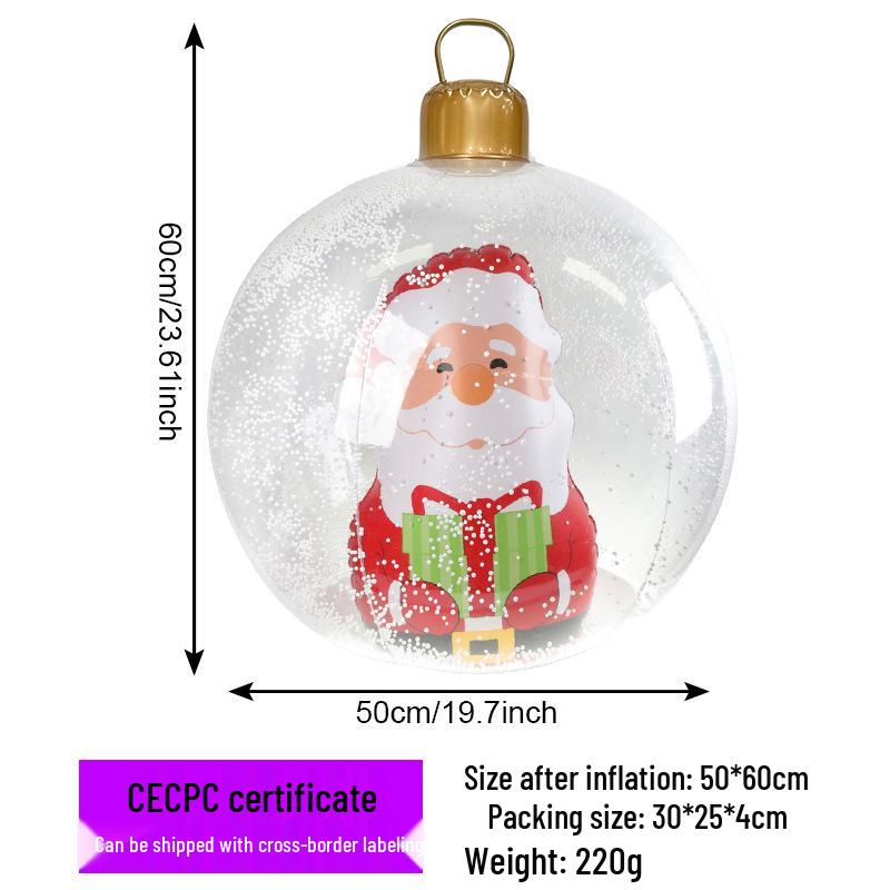 New Inflatable Christmas Ball for Outdoor Courtyard Decor and Party Decorations