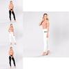 Sexy Women Casual Slim Skinny Pants With High Waist And Stretch Polyester Fabric