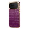 DENIOR Чохол для iPhone 17 Pro Max з натуральної коров'ячої шкіри з текстурою крокодила, гальванічне покриття, чохол для телефону