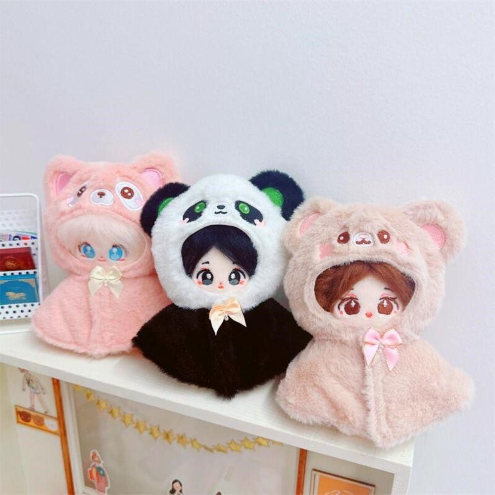 Soft 10CM Doll Clothes Lovely Idol Plush Doll Clothes Doll Accessories Cartoon Cloak  Birthday Gift