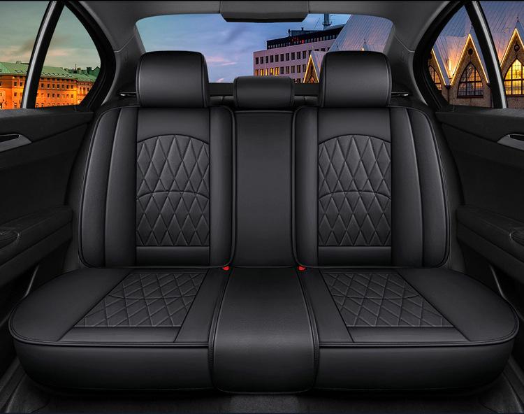 Full Wrap Leather Car Seat Cushion - Universal Fit for All Seasons