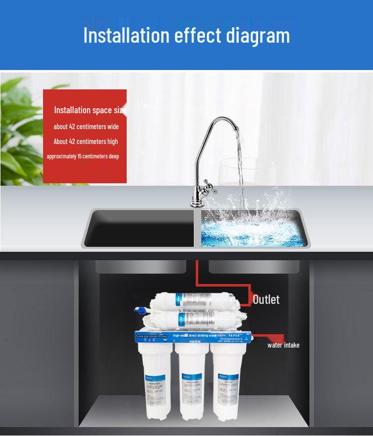 Household 6-Stage Ultrafiltration Direct-Drinking Water Purifier Set