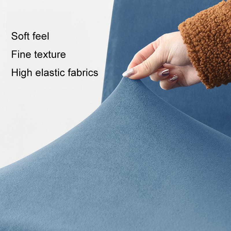 Samtstoff Barhocker Stuhlbezug Elastisches Lycra Stretch Kurzer Rücken Stuhlbezüge Für Essbereich Zimmer Café Zuhause Kleine Größe Option Sitzbezug