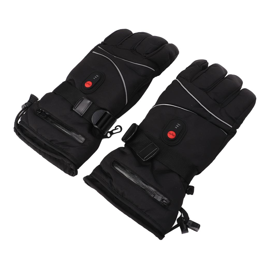 1 Pair Heated Gloves DC 5V Thicken Touch Sensitive 3 Levels Temperature Adjustment Waterproof Electric Heated Gloves