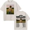 Vintage Washed Tshirt Jesse Welles Under The Powerlines Tour  Print Tshirt Unisex Aesthetic Trendy Casual Cotton Tshirts