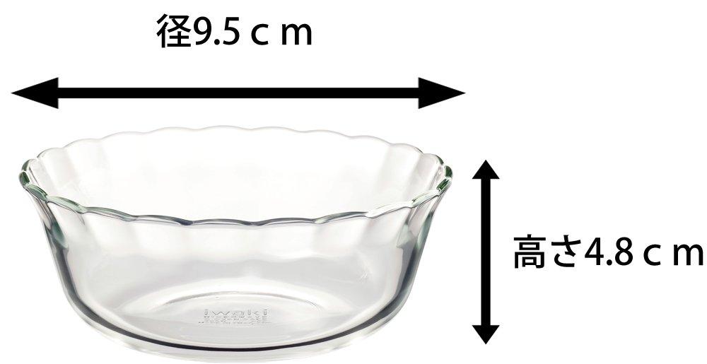 Iwaki Heat-Resistant Glass Custard Cups, 180ml x 6-Pack, BC463