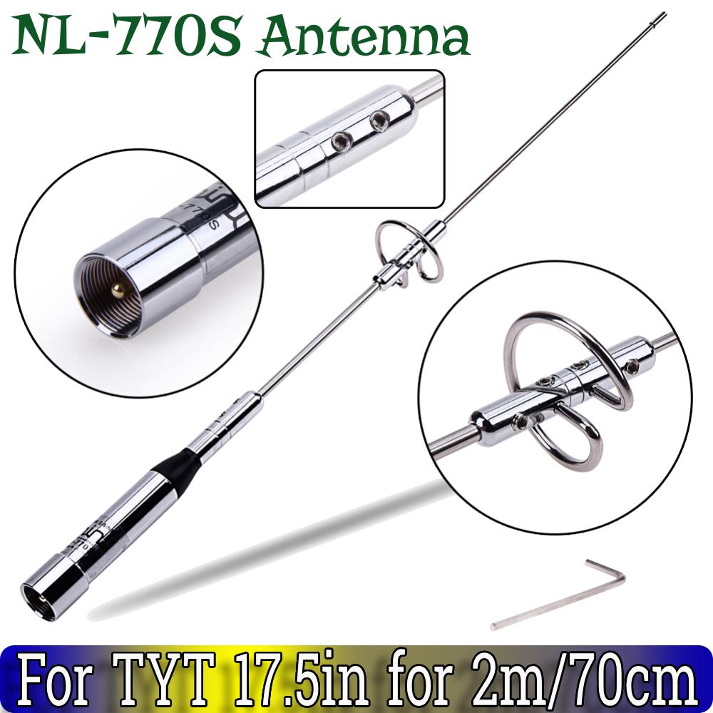 NL-770S Antenna Dual Band For TYT 17.5in for 2m/70cm VHF/UHF 100W Car Mobile Ham Radio Antenna With Bolt Driver 144/430MHz