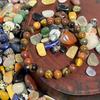 8MM Multicolour Natural Stone Bracelet For Men Women Tiger Eye Stone Beads Chain Elastic Bangle  Party Jewelry