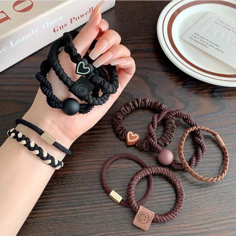 10pcs Hair Ties Scrunchies For Women Girls Elastic Rubber Band For Hair Gums Straps Garter Ponytail Holder Hair Band Scrunchy