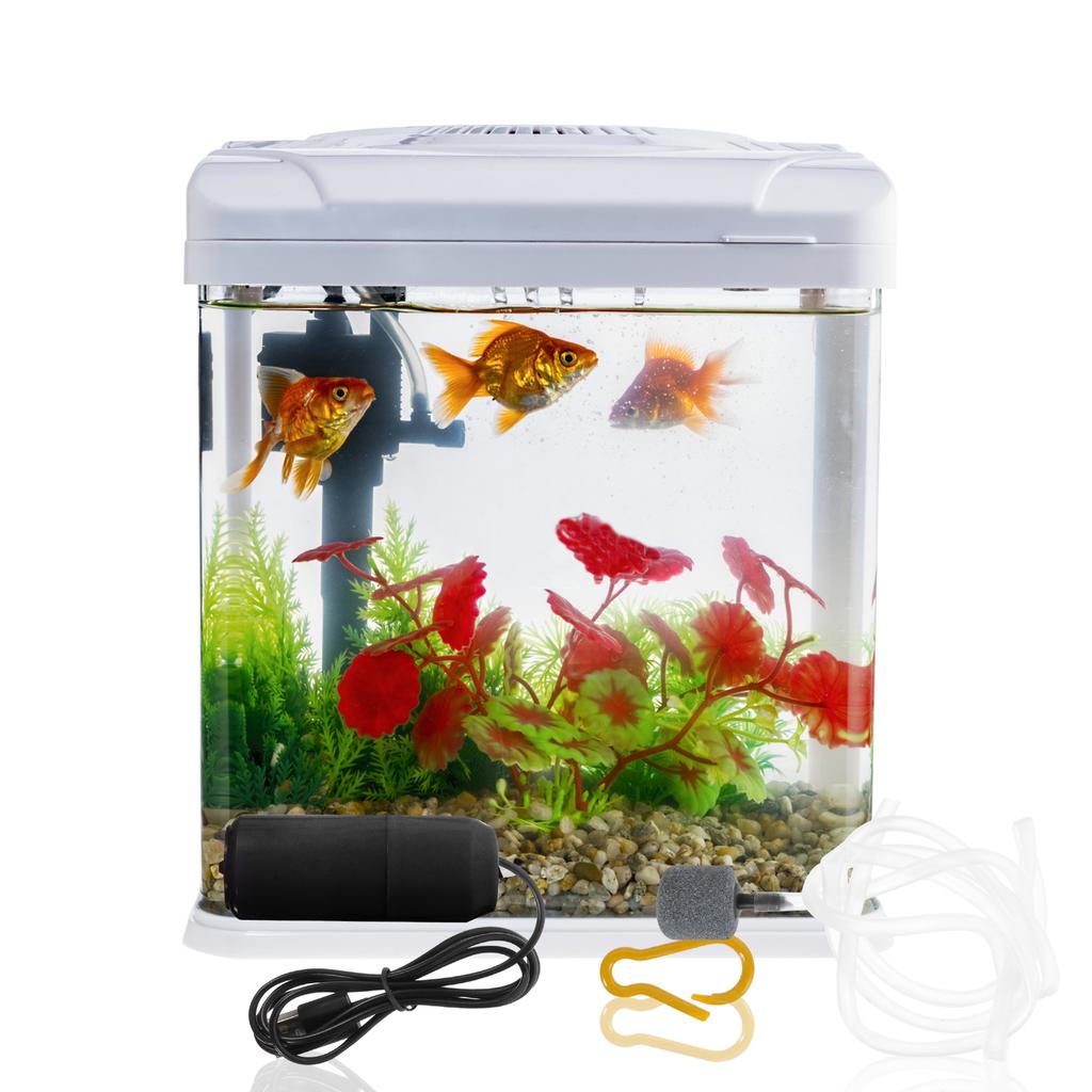 Mini Silent Usb Oxygen Pump Fish Tank Bubbler Aquarium Air Pumps Accessories Portable Small Aerator Premium Material Black Color