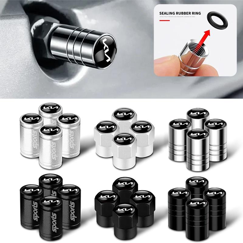 Car Tyre Wheel Valve Cap Cover Auto Accessories For KIA K3 Sportage Carnival K5 Seltos Pegas KX1 EV5 Sonet EV6 K4 EV3 Ceed K8 nlsh83