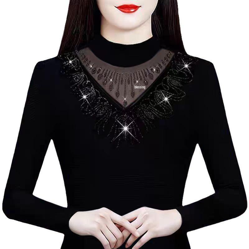 Dámská košile s dlouhým rukávem v korejském stylu 2025, módního slim fit střihu