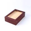 ybaymy Wooden Fountain Pen Case with 2 Drawers and Glass Luxury Pen Storage Case for Fountain Pen Collections 23-Piece Window,