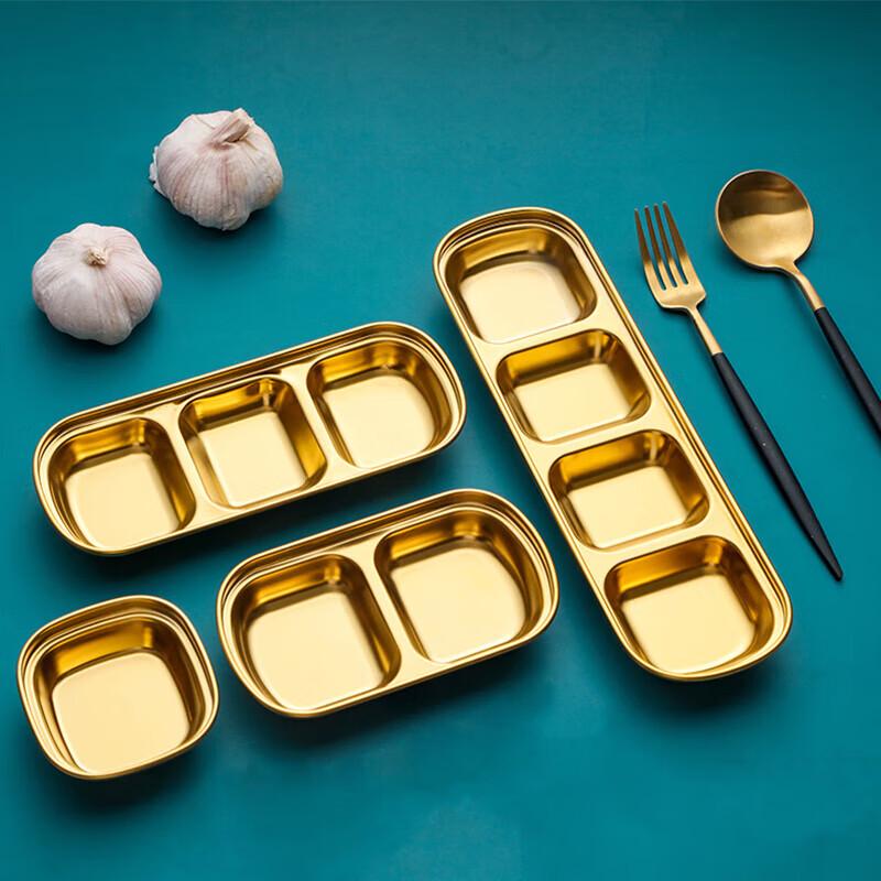 Korean Style 304 Stainless Steel 3-Compartment Dipping Dish