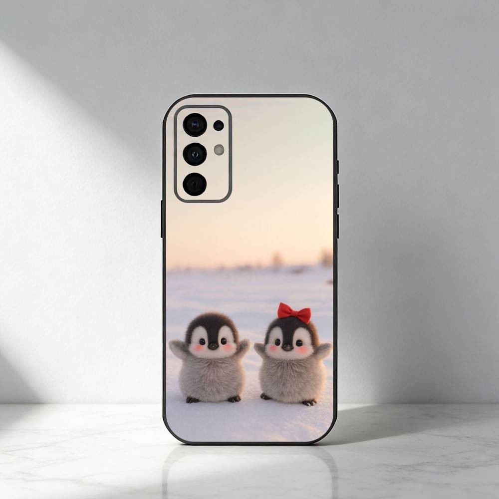 Penguin   Phone Case For Samsung S25,S24,S21,S22,S23,S30,Ultra,S20,Plus,Fe,Note,5G Black Cover