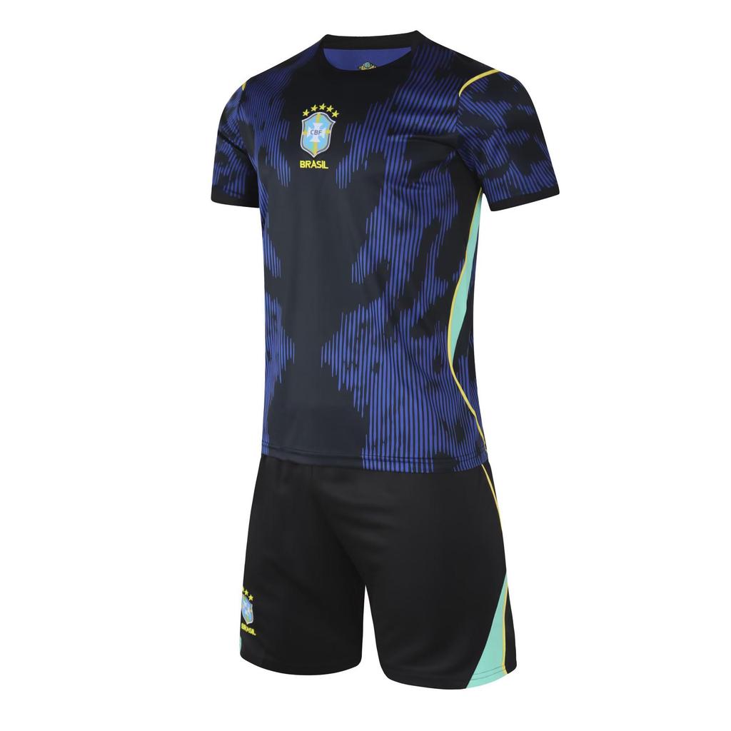 Conjunto de Camiseta de Visitante para el Mundial de Fútbol 2026 Brasil - Uniforme de Fútbol de Manga Corta para Adultos y Niños