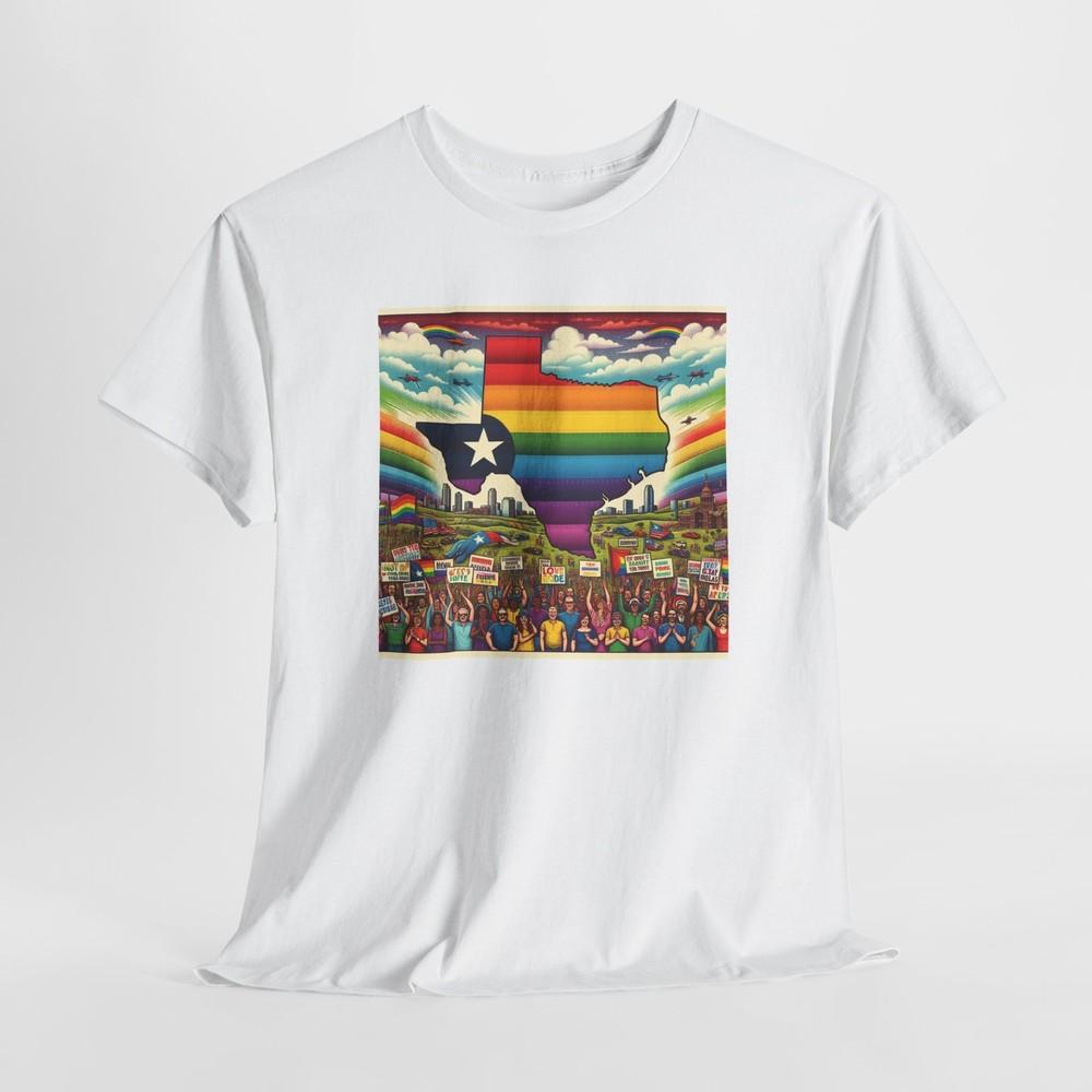 Texas Gay Pride Protest Rally T-Shirt, LGBTQ Rights Activist Tshirt Tops Tee, Rainbow Pride