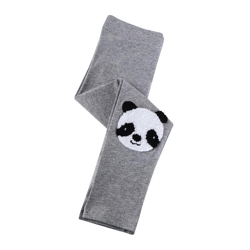 Girls' Summer Cotton Panda Embroidered Knit Leggings - Thin Style for Baby/Toddler