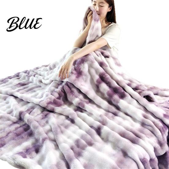 Plüsch-Überwurf 3D-Blasen-Decke Tie-Dye Kunst-Kaninchenfell-Textur Tragbar Büro-Nickerchen Fleece Weich Warm Gemütlich Dekorative Abdeckung für Couch Sofa Bett