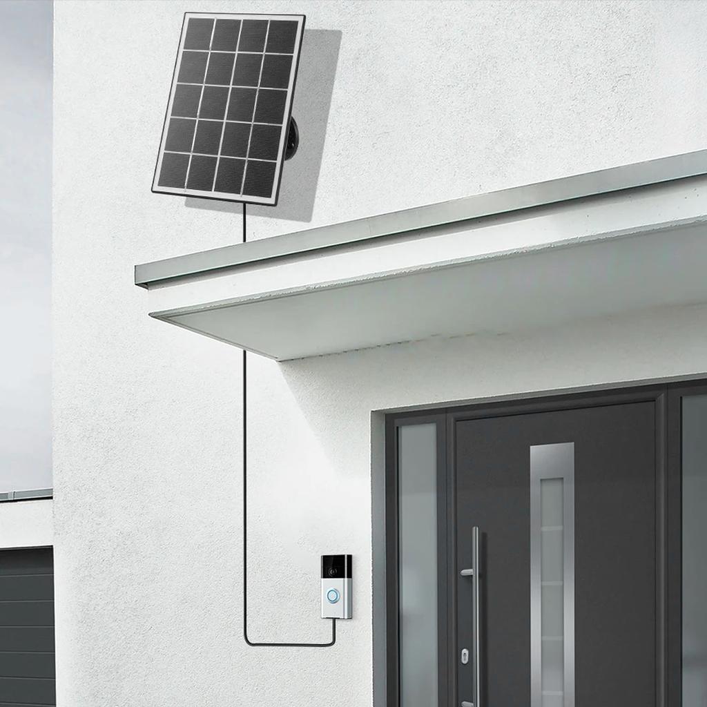 Security Camera Solar Panel  r Wall Mounted 3W 5V Monocrystalline Solar Panel for Video Doorbell 4 3 Plus 2