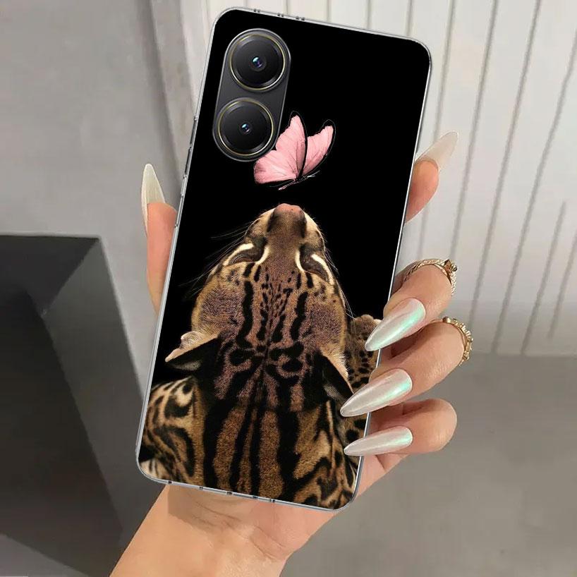 Pink Leopard Print Phone Case for Xiaomi Poco X5 X6 X7 Pro F7 Ultra M7 Redmi 15 15C 13 13C 12 12C 10 10A 10C 9 9A 9C 9T Shell Po