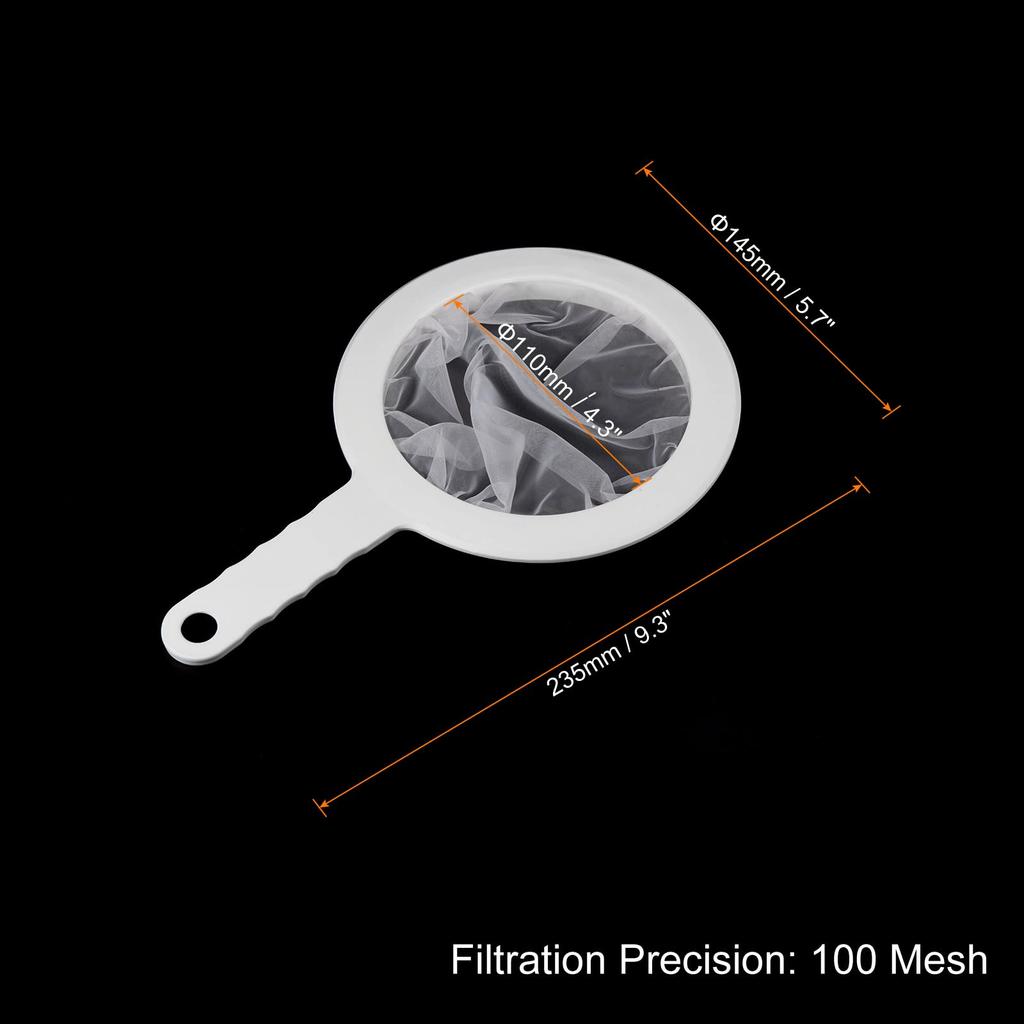 PATIKIL 235 x 145 mm Food Filter 100 Kitchen Mesh Filter Fine Mesh Sieve with for and Soy White Strainer, Mesh, Strainer, Handle, Juice, Coffee, Milk,