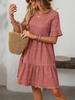 2025 New Women's Loose Casual Short Sleeve Flowy Summer Dress, Lightweight Breathable A-Line Tunic Dress with Pockets
