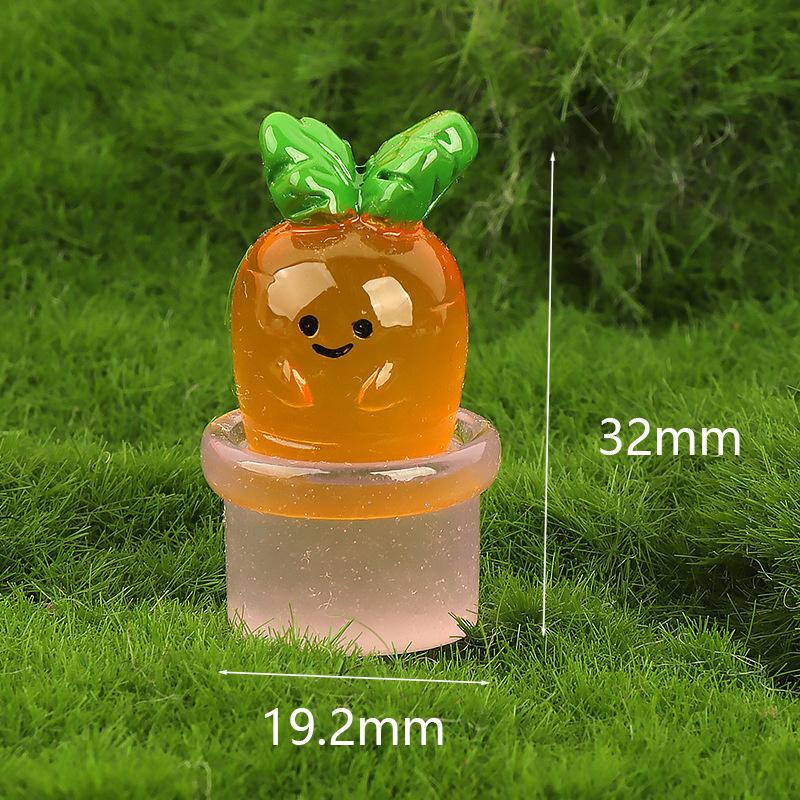 Noctilucent Moss Vegetable Potted Plant Landscape Miniature Figurines Ornament Diy Doll House Decoration Car Ornament Gifts