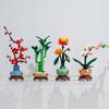 Creative Plum Blossom Orchid Chrysanthemum Lucky Flower 10343 10344 10368 10369 Building Blocks Bricks Toy Gift For Kids