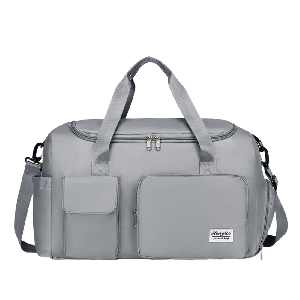 

Foldable Waterproof Travel Bag Polyester Large Capacity Handbag Nylon Luggage Bag Hotel сірий