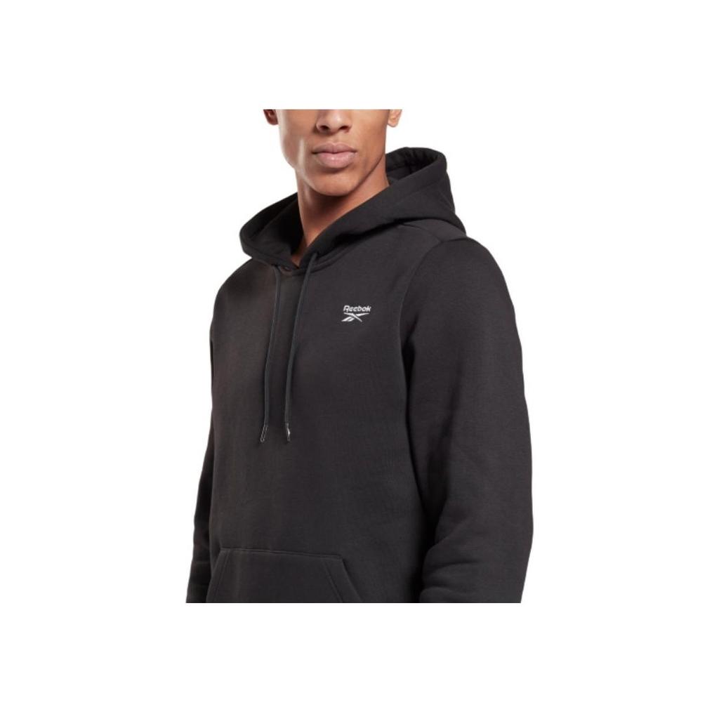 Reebok Identity Fleece Oth Casual Pullover Hoodie Men Tops Black GR9197