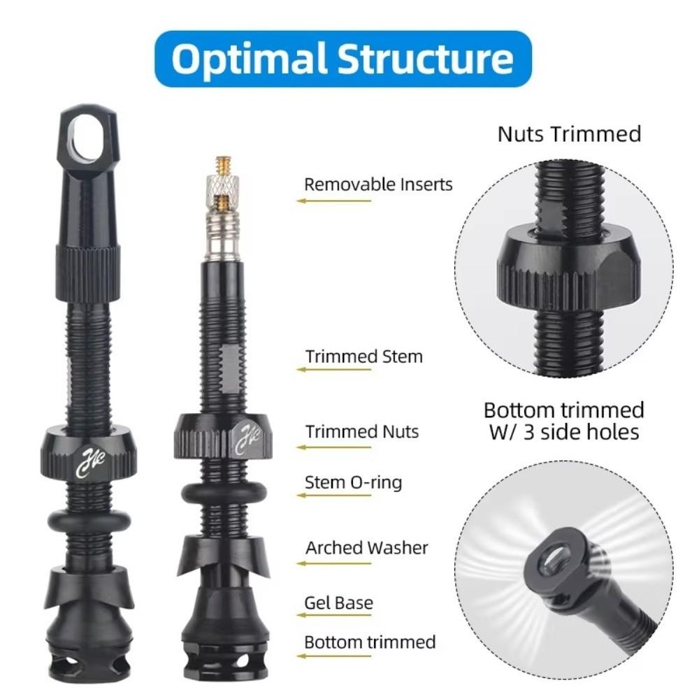 40/50/65/80mm Fahrrad Tubeless Reifenventil F/V Nippel Abnehmbarer Messingkern Fahrradreifenventile Carbonfelge Presta Ventile