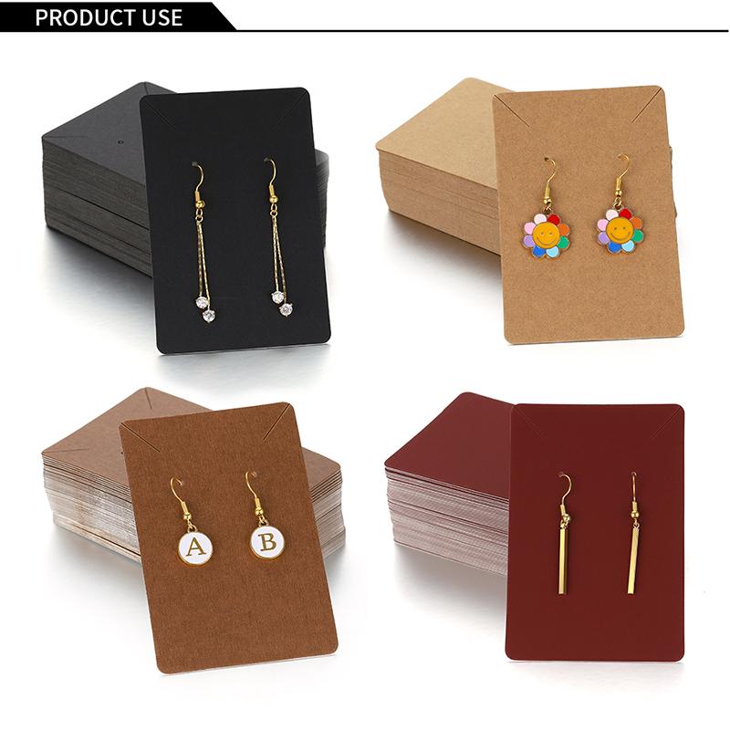 50 pièces Cartes d'Affichage pour Boucles d'Oreilles et Colliers pour Boîte à Bijoux Carte d'Accrochage en Carton Carde pour Clous d'Oreilles Carte en Papier Bijoux DIY