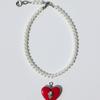 VERRYTASTE Heart Pendant Pearl Necklace - Red