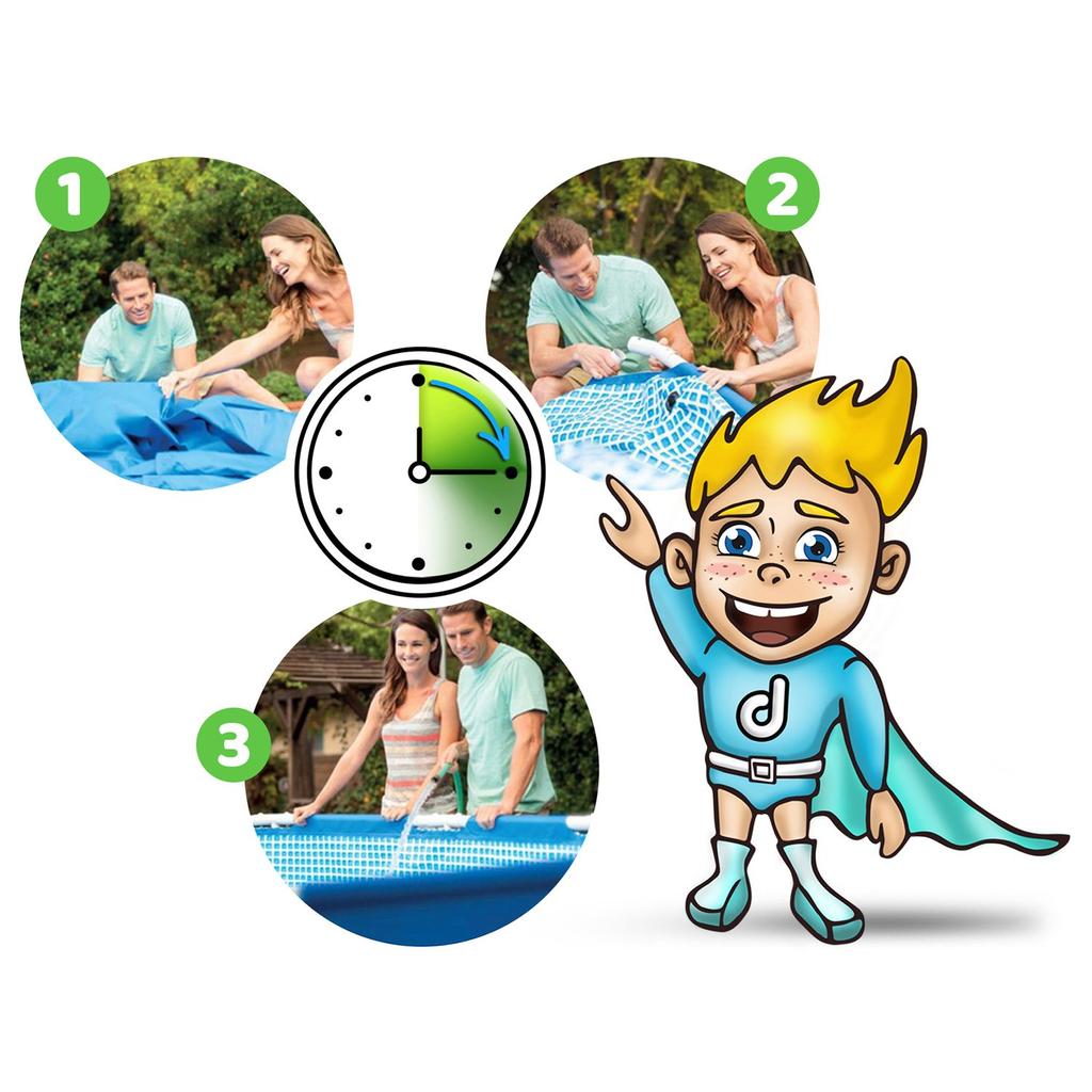 Children's Frame Pool With Roof 183 X 38 Cm Intex 28209
