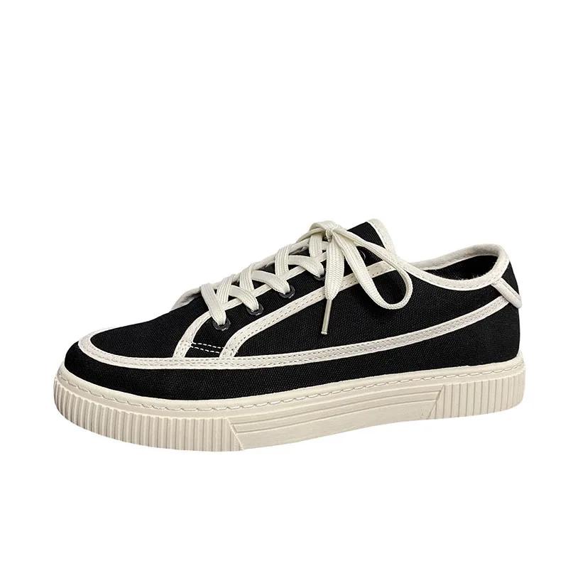 2024Men's Shoes Korean Version Canvas Shoe Student Casual Shoes Breathable Board Shoes for Men Lace Up Flats Zapatillas Hombre