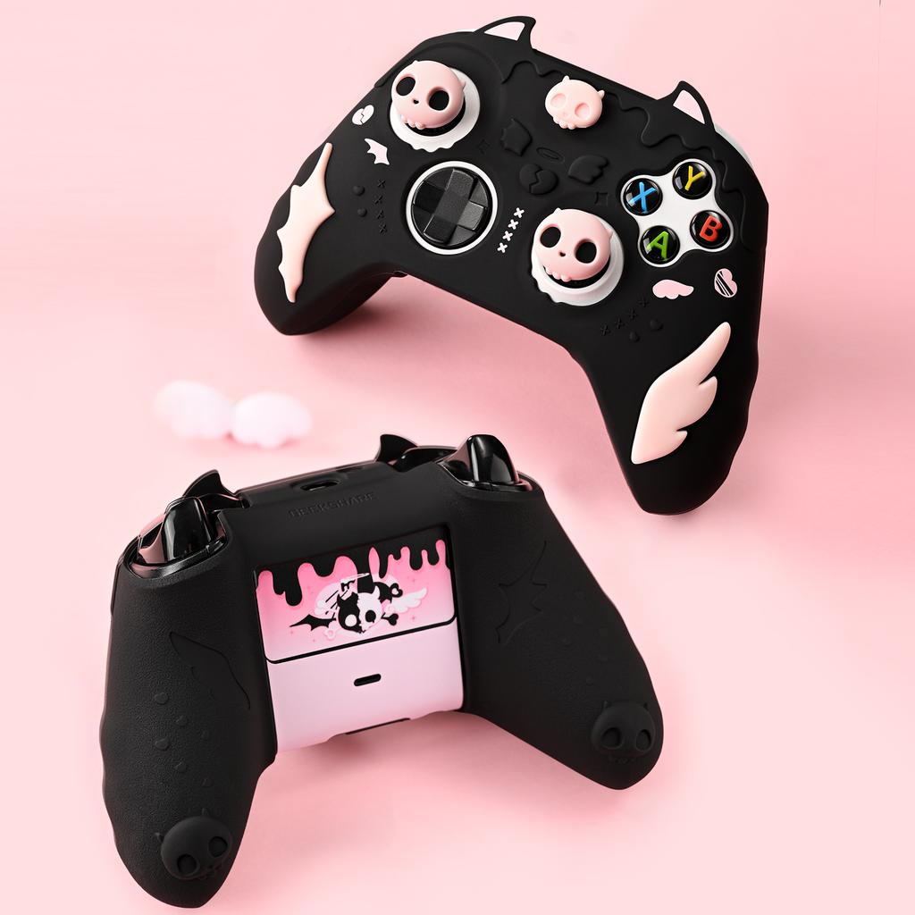 Sweet Skull Silicone Soft Protector Sticker Skin For Xbox Series X/S Game Controller Case XSX XSS Thumb Stick Grip Cap Cover