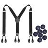 Multiple Styles Y-Back Suspenders Heavy Duty Button End Suspenders Elastic Suspenders  Women