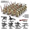 Colecție set păpuși Al Doilea Război Mondial seria militară arme saci de nisip Figurine Jucării de Asamblat Creeper pentru Copii Jucării Educative