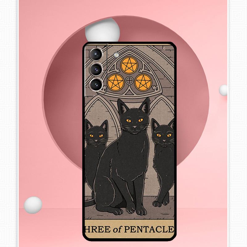 Cats Tarot Witchcraft Case For Samsung Galaxy S25 Ultra S20 S21 S22 S23 S24 Ultra S9 S10 Plus S25 FE Cover Funda