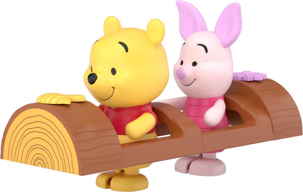 Aoshima Bunka Kyozai Rakupla Tocotoko No. DP-15 Winnie the Pooh Pooh & Piglet Pre-Colored Plastic Model