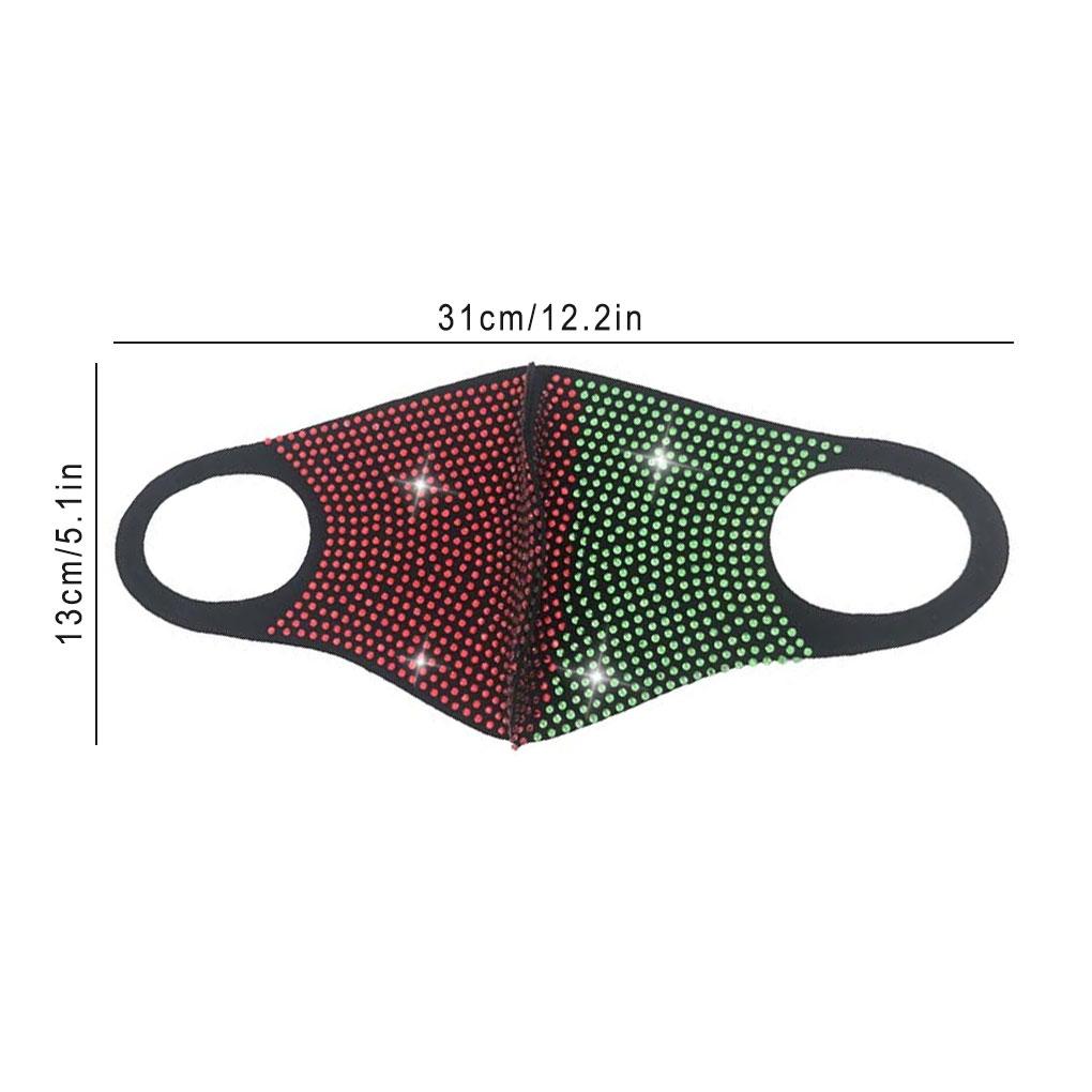 Unisex Rhinestone Cotton Face Mask Women Men Night Club Party Shining Rhinestone Mouth Mask